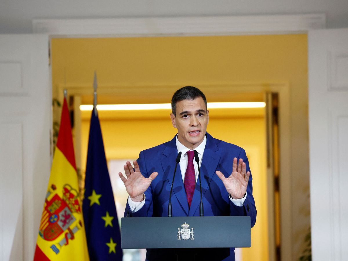 Foto: El presidente del Gobierno, Pedro Sánchez, tras el último Consejo de Ministros del año. (Reuters/Susana Vera)