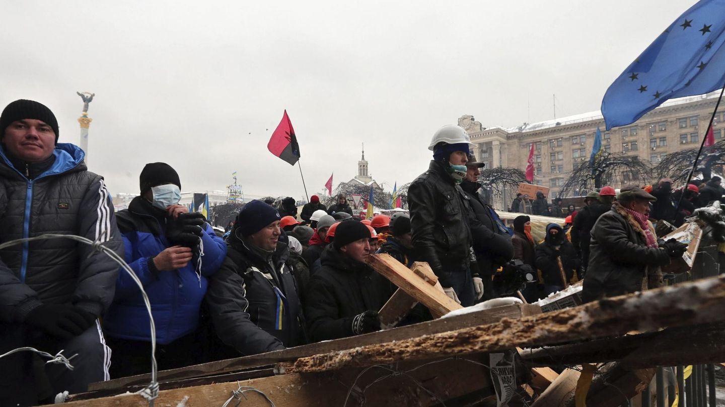 Protestas de la oposición en Kiev (Efe).
