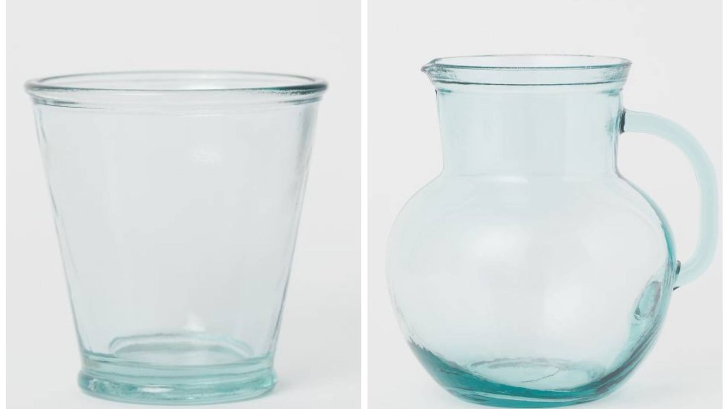 Nuevos diseños de vidrio reciclado de HyM Home. (Cortesía)