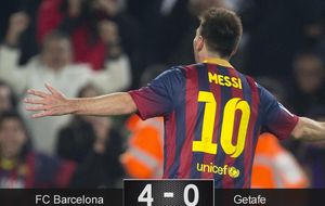 Messi sale para sudar lo pactado y acaba subiendo el ánimo al barcelonismo