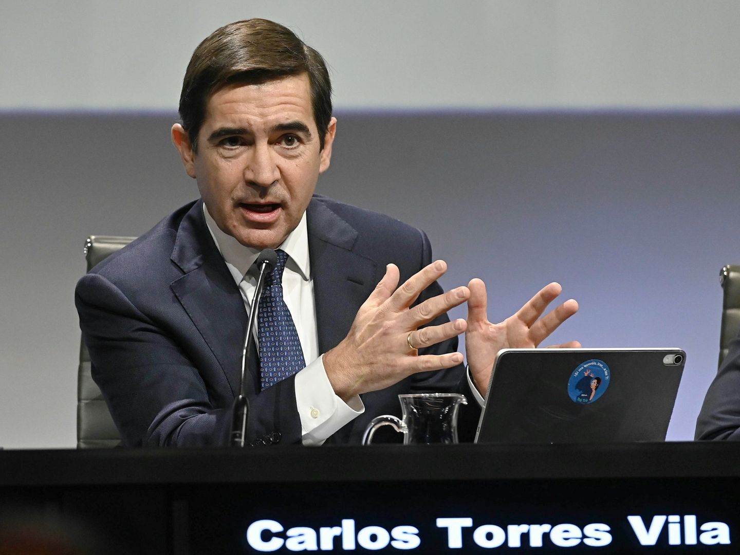 El presidente de BBVA, Carlos Torres, en la presentación de resultados de 2019. (EFE)