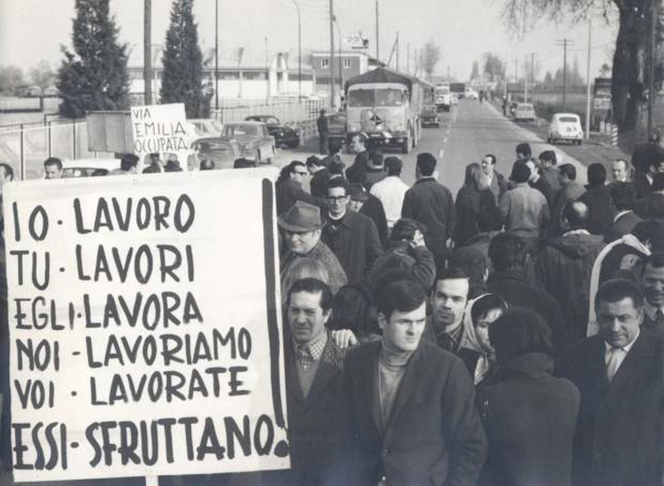 Manifestaciones en Italia a finales de los sesenta