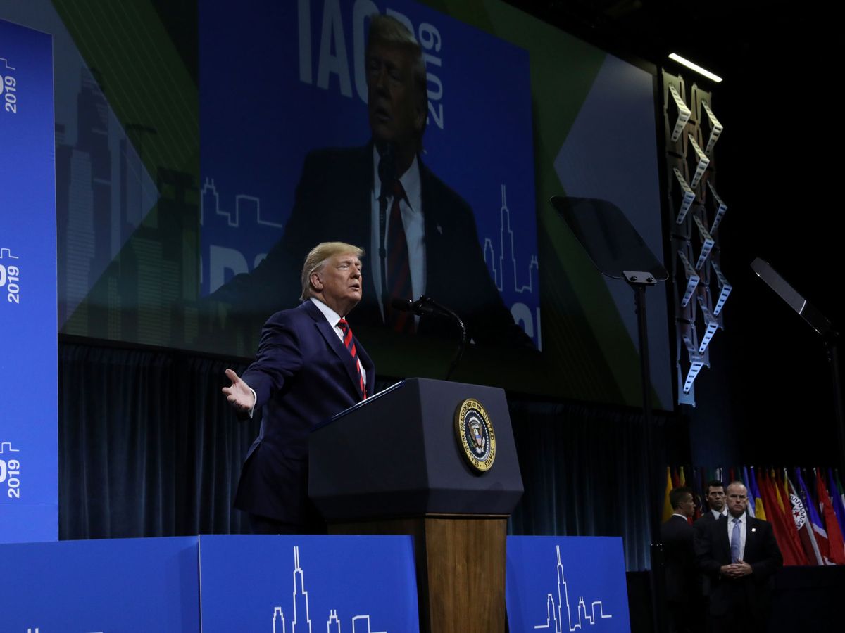 Foto: El presidente de EEUU, Donald Trump, en un discurso en Chicago. (Reuters)