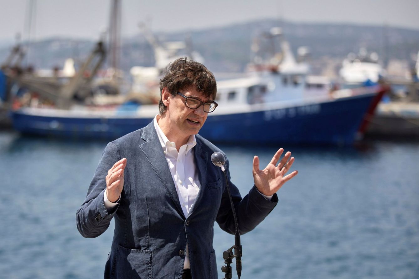 El candidato del PSC a las elecciones catalanas, Salvador Illa. (EFE)