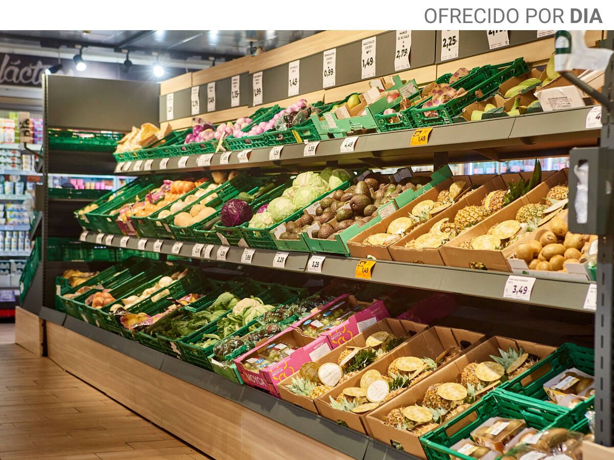 Foto: Zona de frutería de un supermercado Dia. / Foto: cortesía