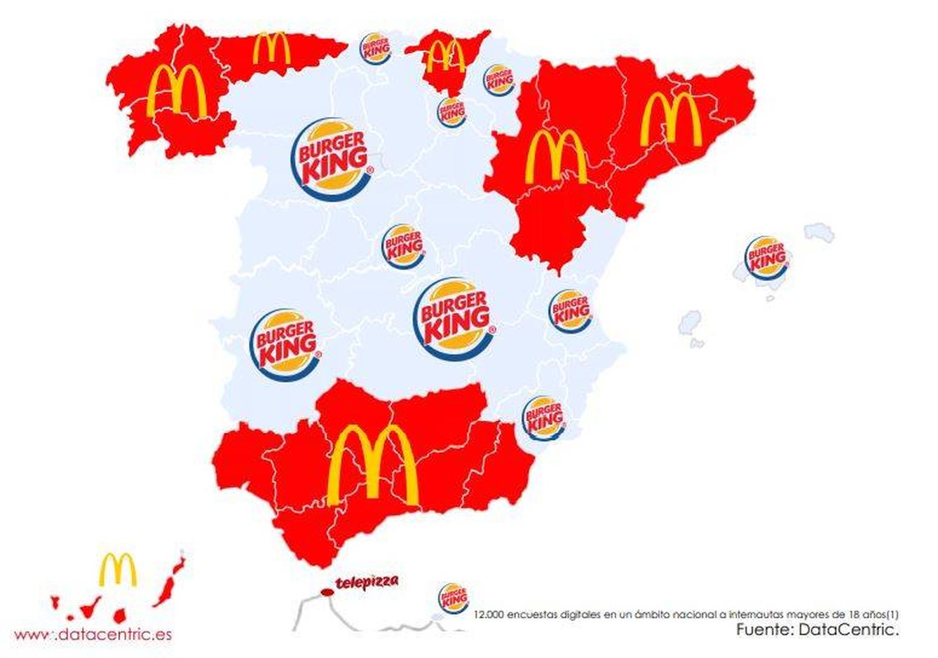 Las marcas de comida rápida que prefieren los españoles .(DataCentric)