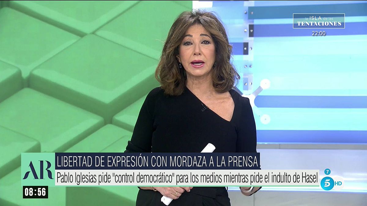 Ana Rosa, a Pablo Iglesias: "A mí me eligen cada día; a ti te eligió Pedro Sánchez"