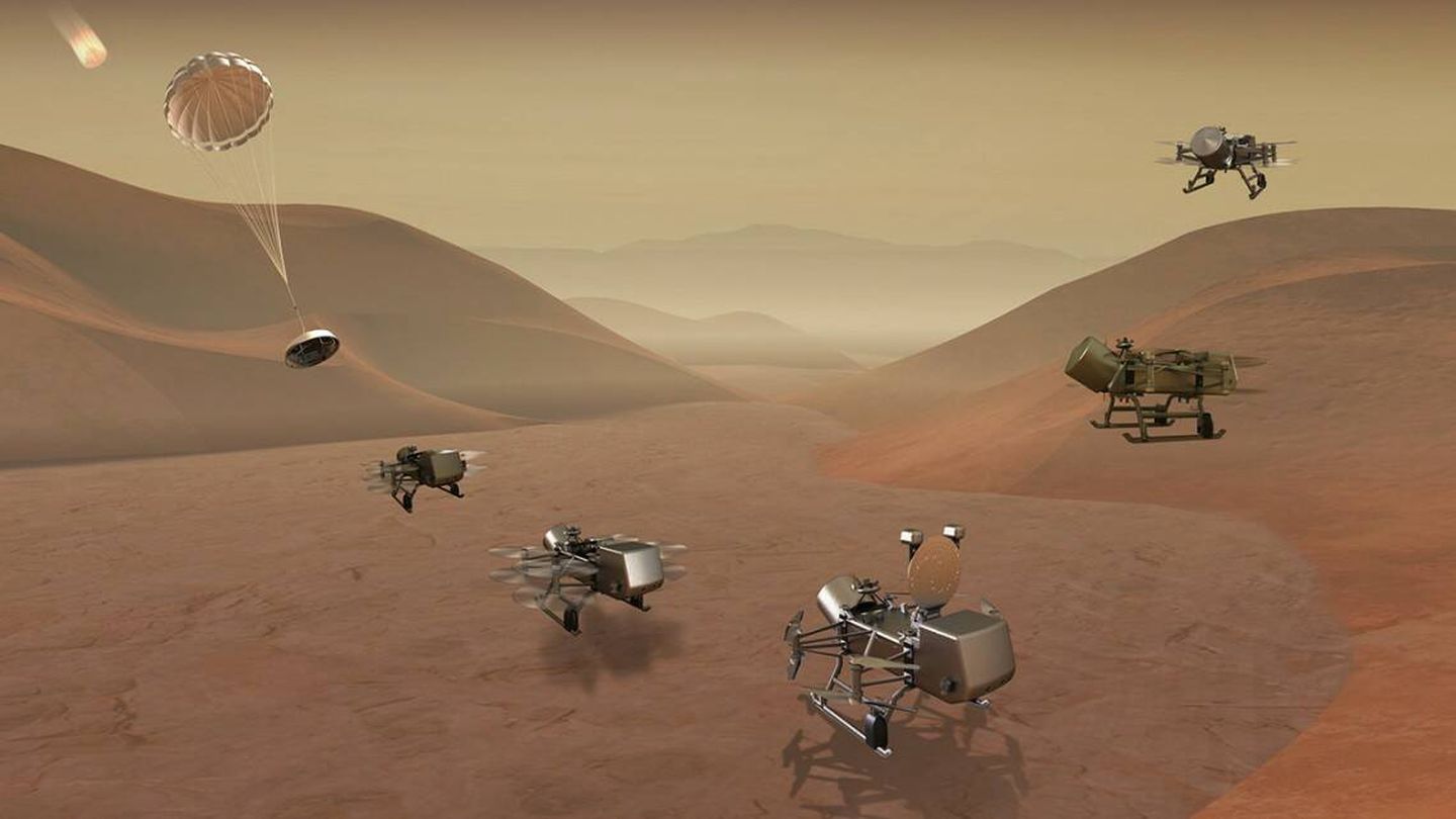 El Dragonfly llegará a Titán a mediados de 2030 (NASA/Cornell)