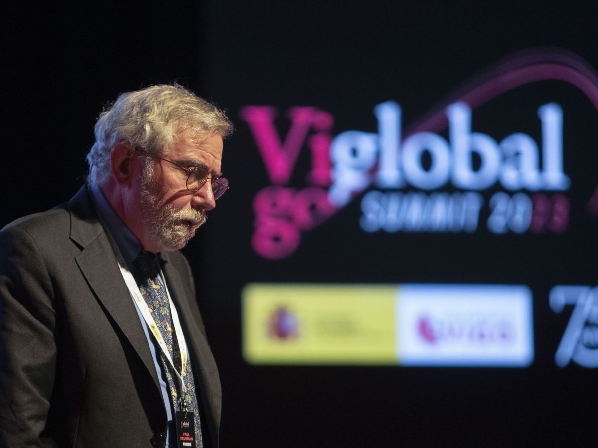 Foto: Viglobal summit 2023 con el nobel Paul Krugman. (EFE/Salvador Sas)