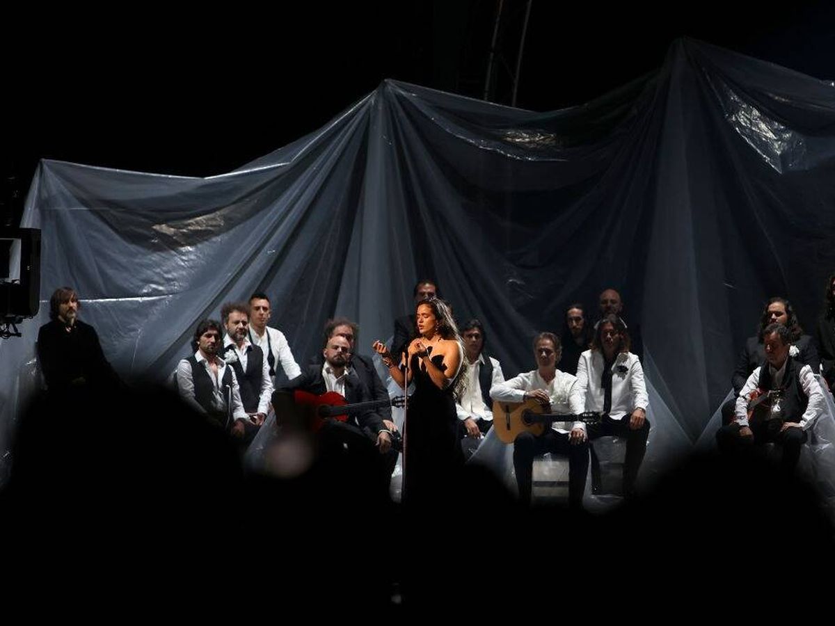 Foto: Rosalía en una imagen de su actuación de los Latin Grammy 2023. (Getty Images)