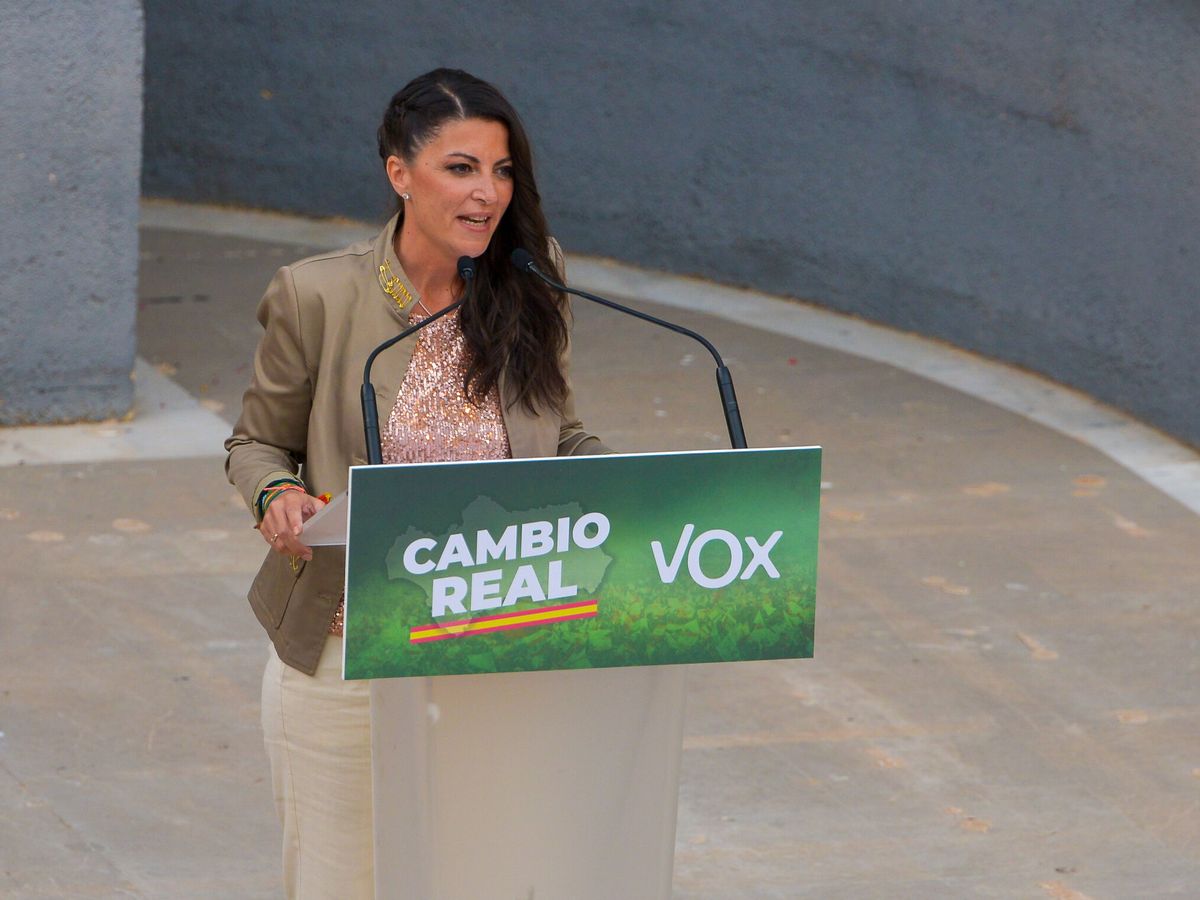 Foto: La candidata a la presidencia de la Junta de Andalucía, Macarena Olona. (EFE/Antonio Paz)