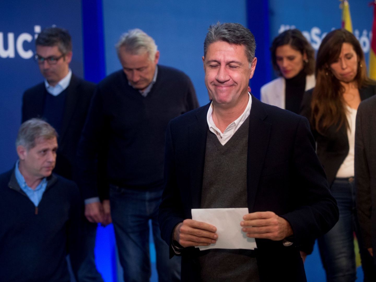 El cabeza de lista del PPC en las elecciones del 21-D, Xavier García Albiol, tras valorar los resultados. (EFE)