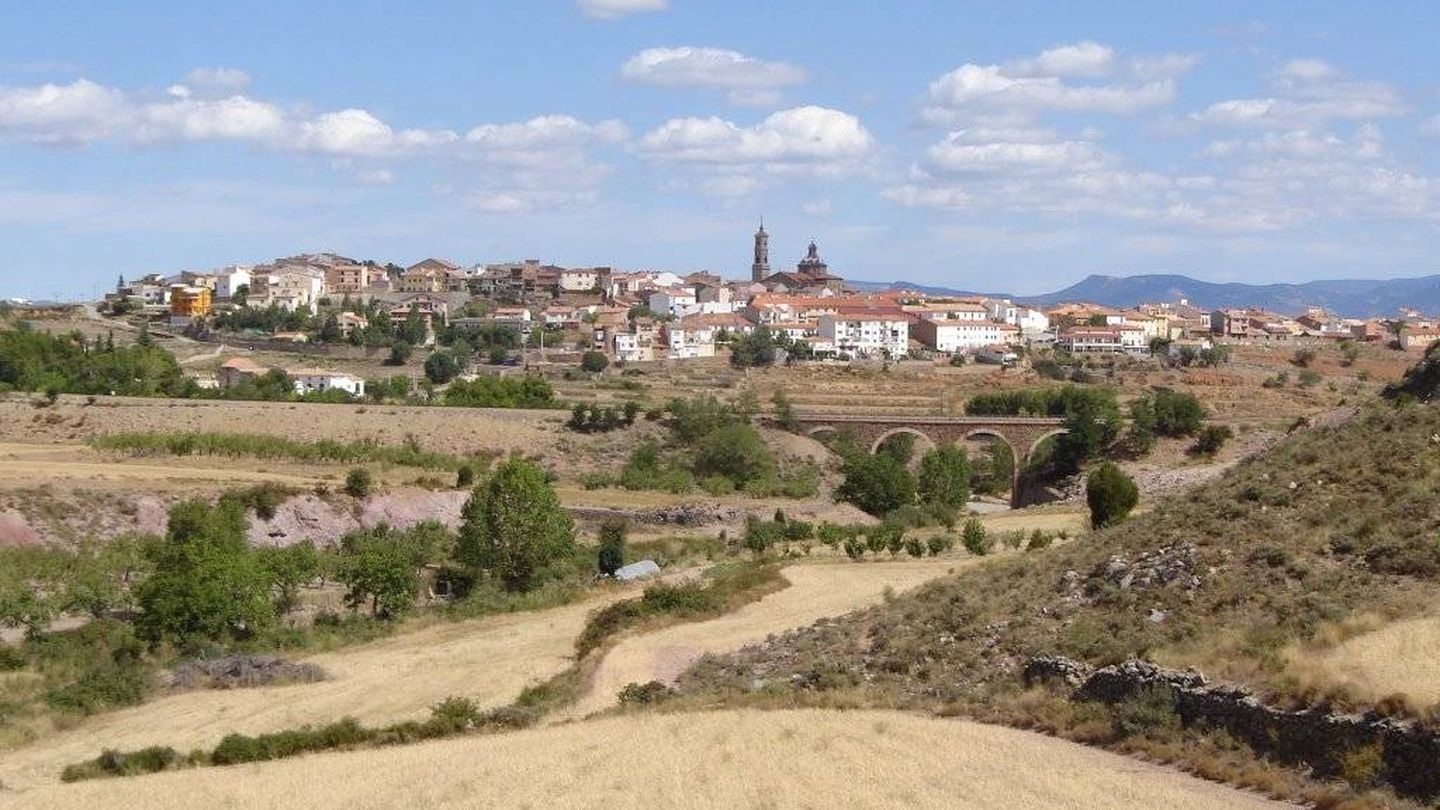 Vista general de Sarrión, en Teruel. (Mapio.net)