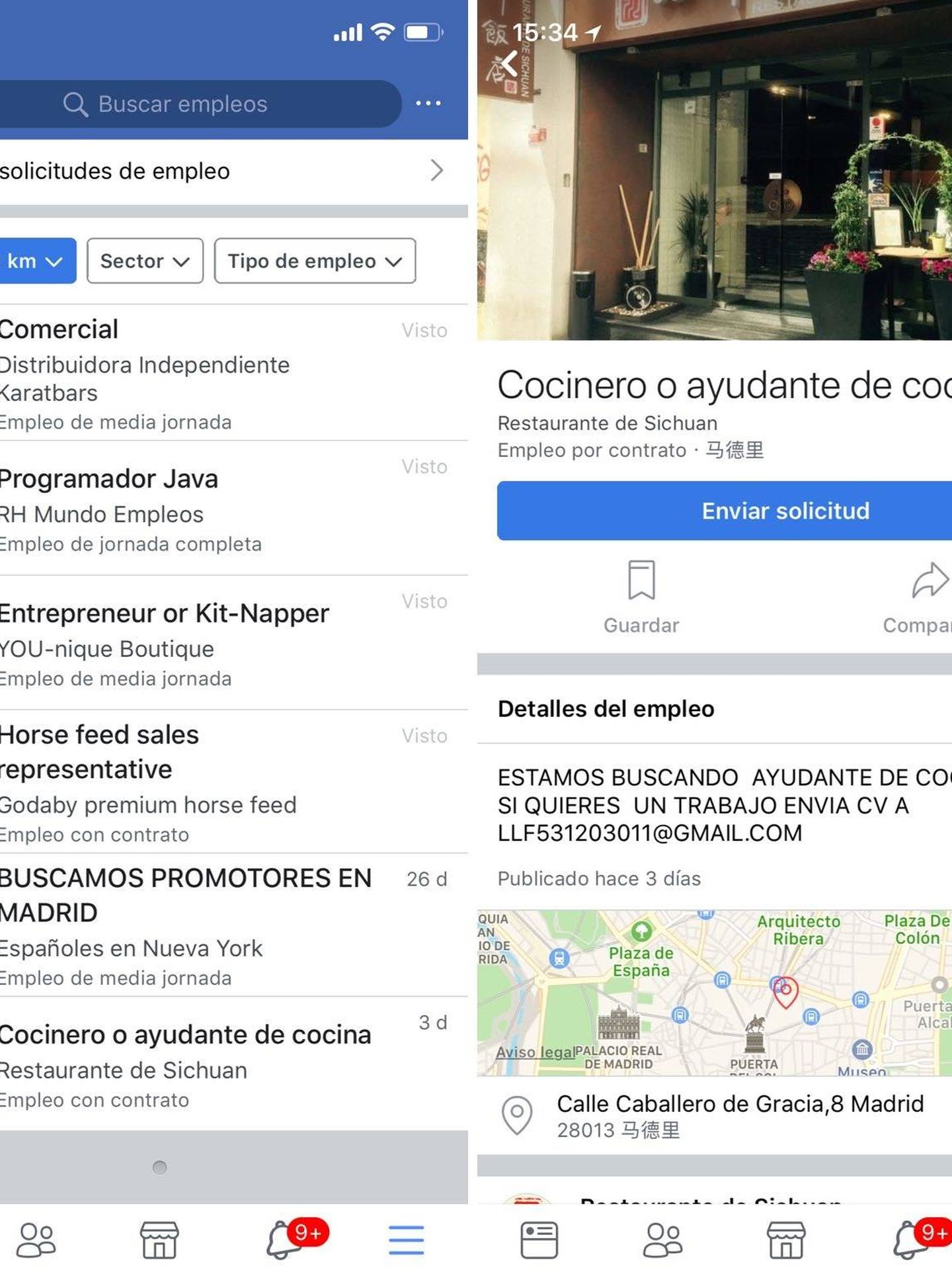 Ofertas de trabajo de Facebook Jobs en Madrid