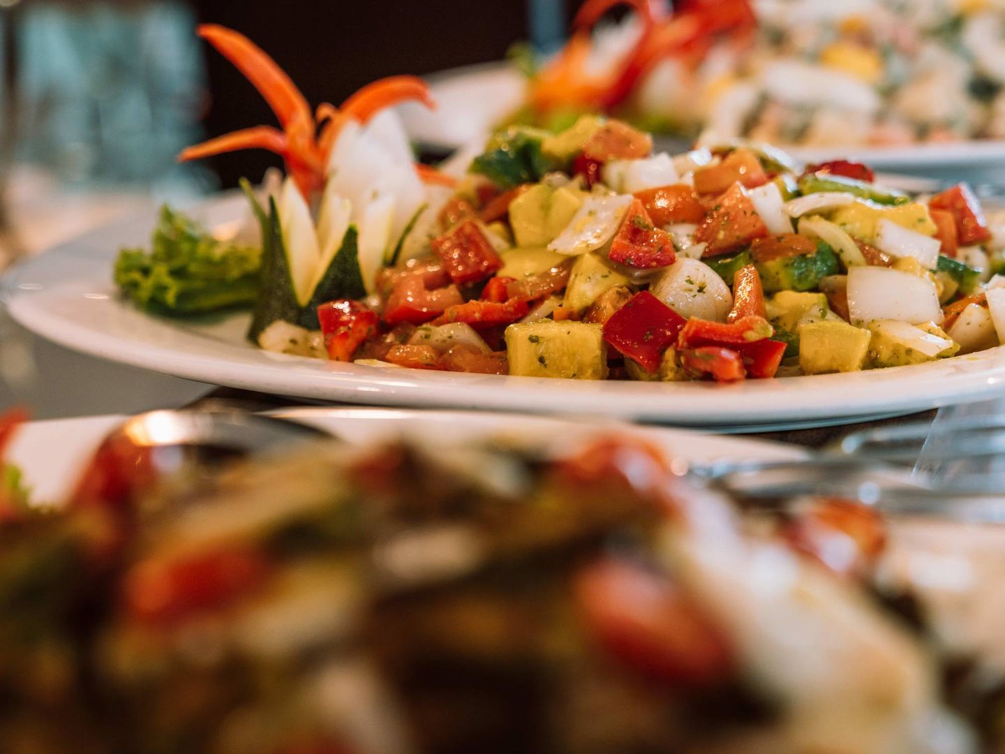 Detalle de la comida vietnamita a bordo del crucero de Croisi Europe. (Oliver Vegas)