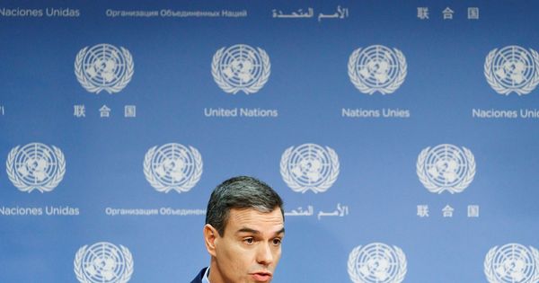 Foto: El presidente del Gobierno en funciones, Pedro Sánchez, en la sede de la ONU. (Reuters)