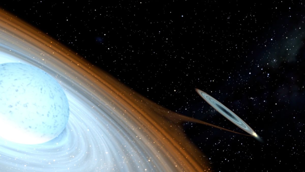 Científicos españoles hallan el primer agujero negro orbitando una estrella 'peonza'