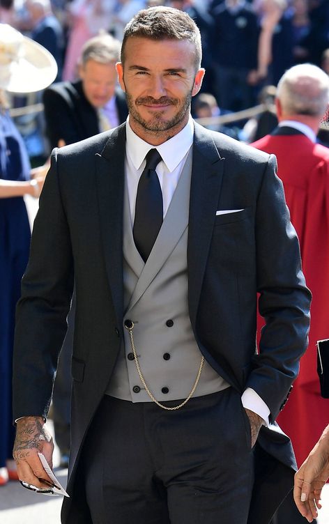 Foto: David Beckham durante la boda. (Gtres)