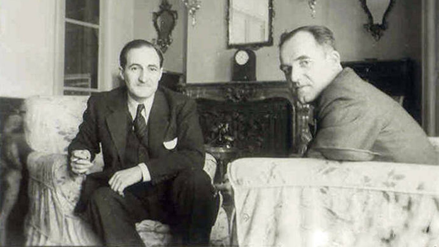 El 'lehendakari' José Antonio Aguirre y Juan de Ajuriaguerra, presidente del PNV en el exilio. 