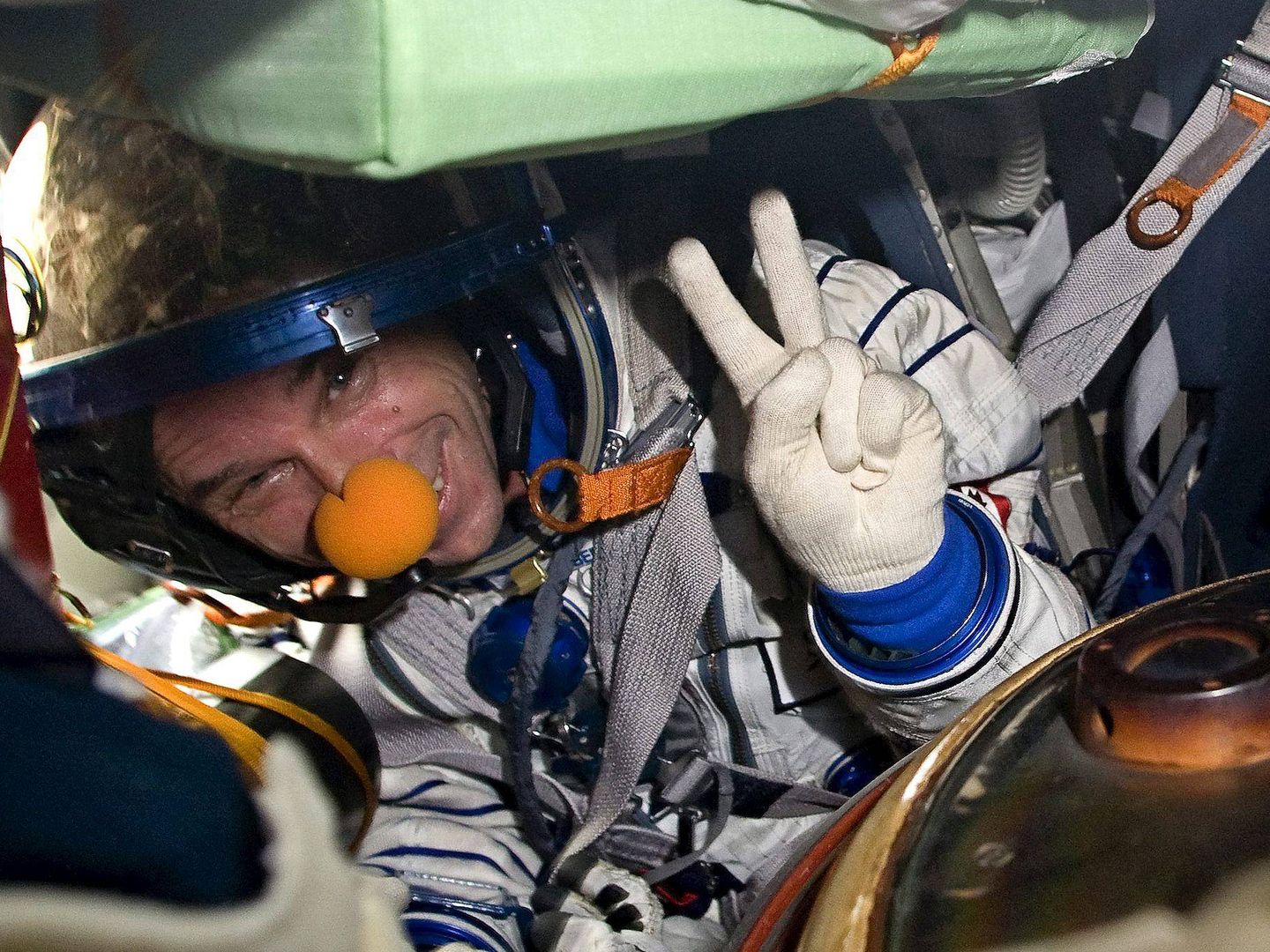 Guy Laliberté, a punto de viajar al espacio, en 2009. (EFE)