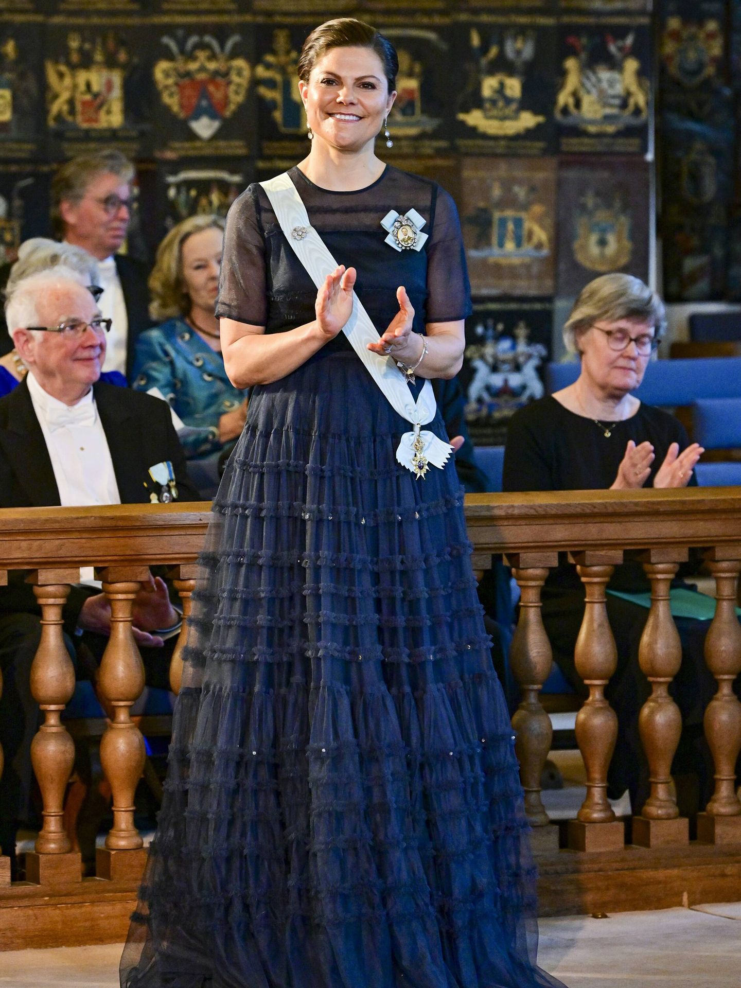 Victoria de Suecia, en los Premios de la Real Academia de Letras, Ciencias y Antigüedades. (CP)