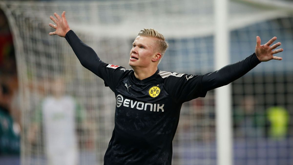 El 'hat-trick' en su debut con el Dortmund de Haaland, delantero de moda en Europa
