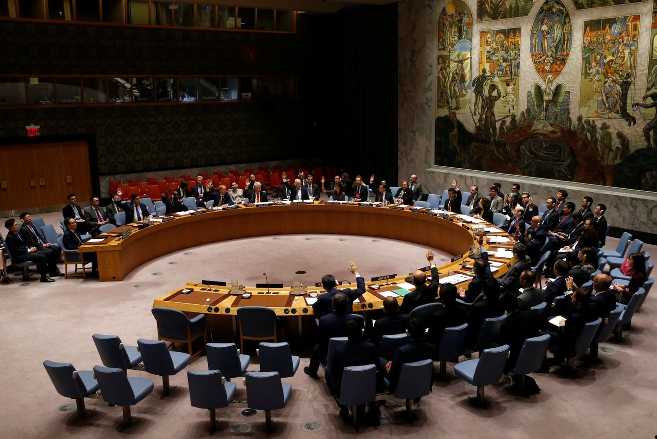 El Consejo de Seguridad de la ONU durante una votación, el 2 de junio de 2017. (Reuters)