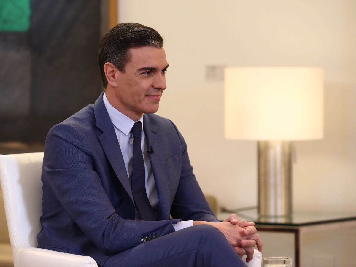 Foto: El presidente del Gobierno, Pedro Sánchez, anoche durante una entrevista en La Sexta. (EFE/Moncloa/Fernando Calvo)
