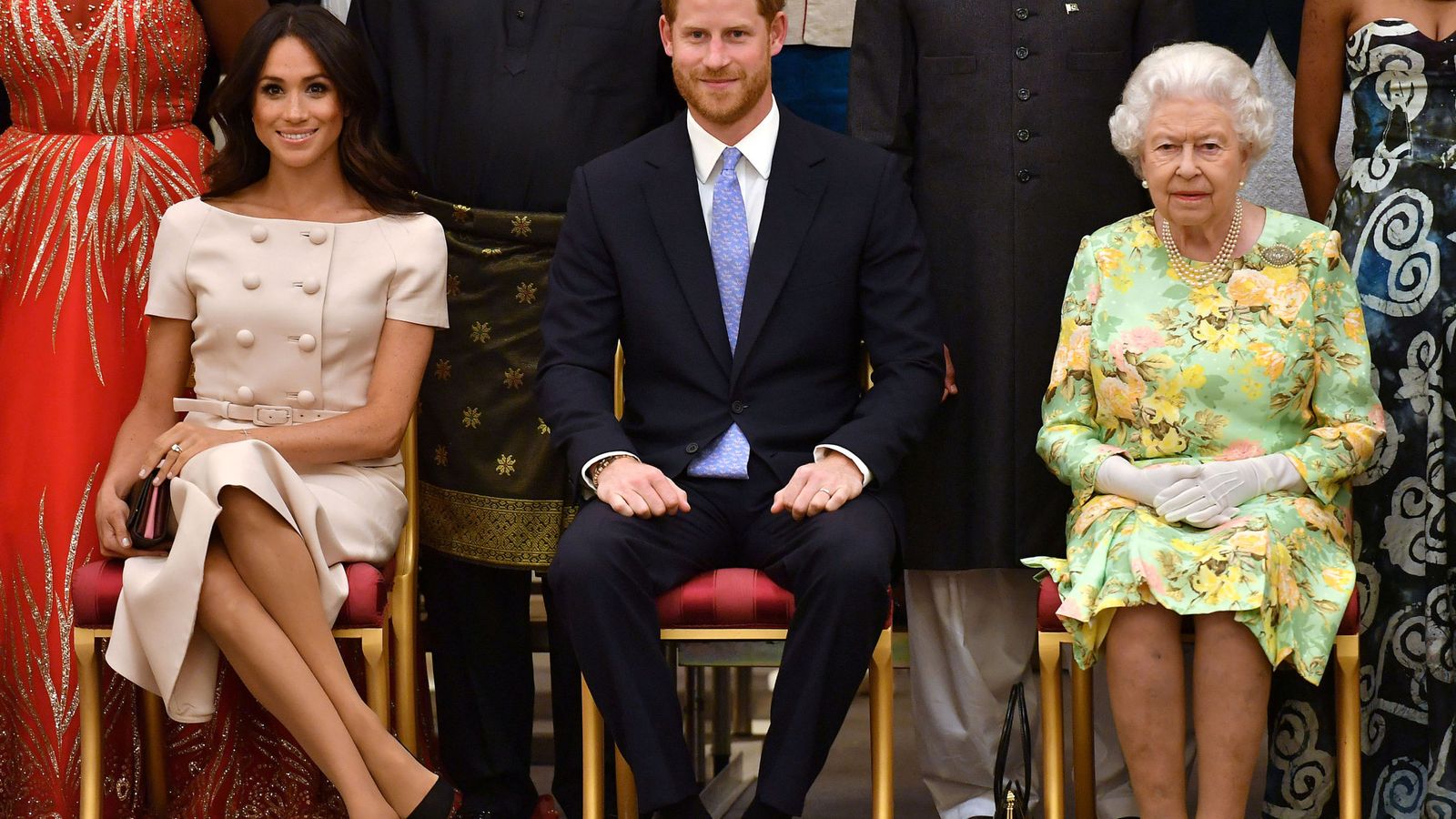 Foto: Los duques de Sussex y la reina Isabel en una imagen de archivo. (Reuters)