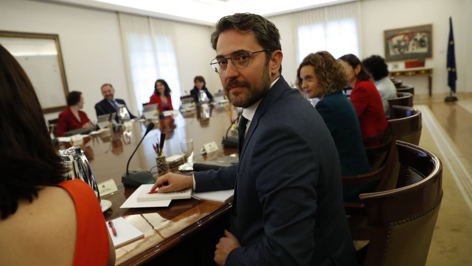 Foto: Màxim Huerta, en su primer Consejo de Ministros. (Gtres)
