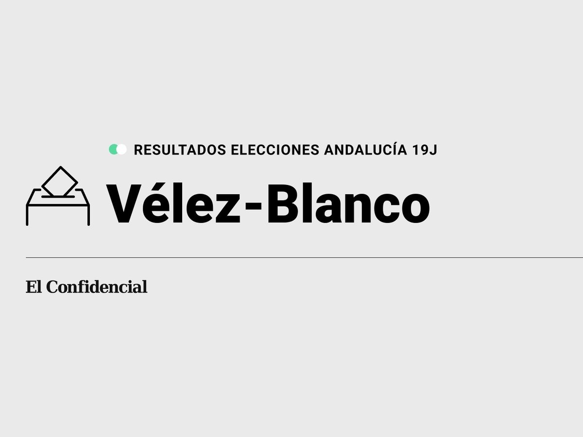Foto: Resultados en Vélez-Blanco, Almería, de las elecciones de Andalucía 2022 este 19-J (C.C./Diseño EC)