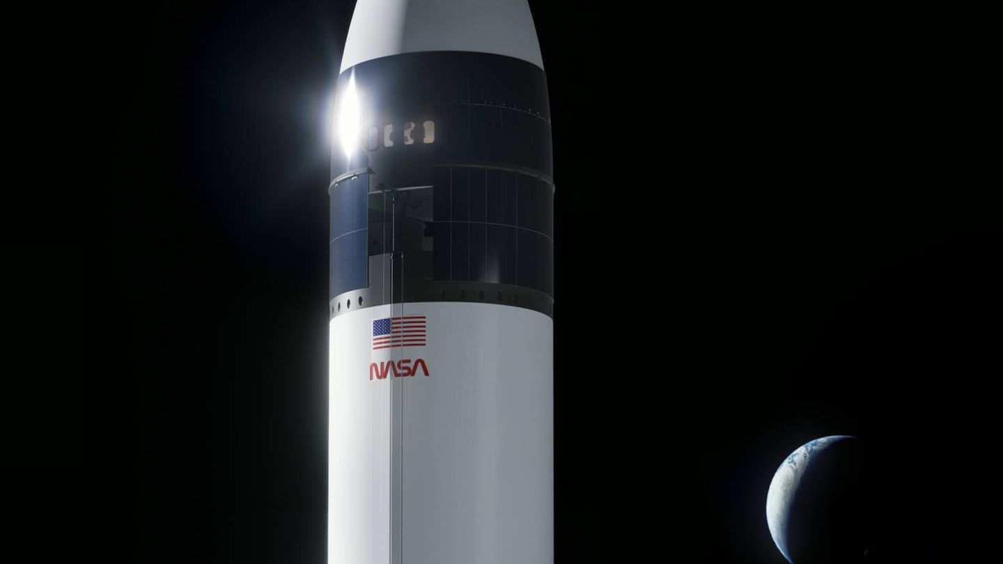 Un anillo de paneles solares verticales  dará energía al Starship HLS en la superficie lunar (SpaceX)