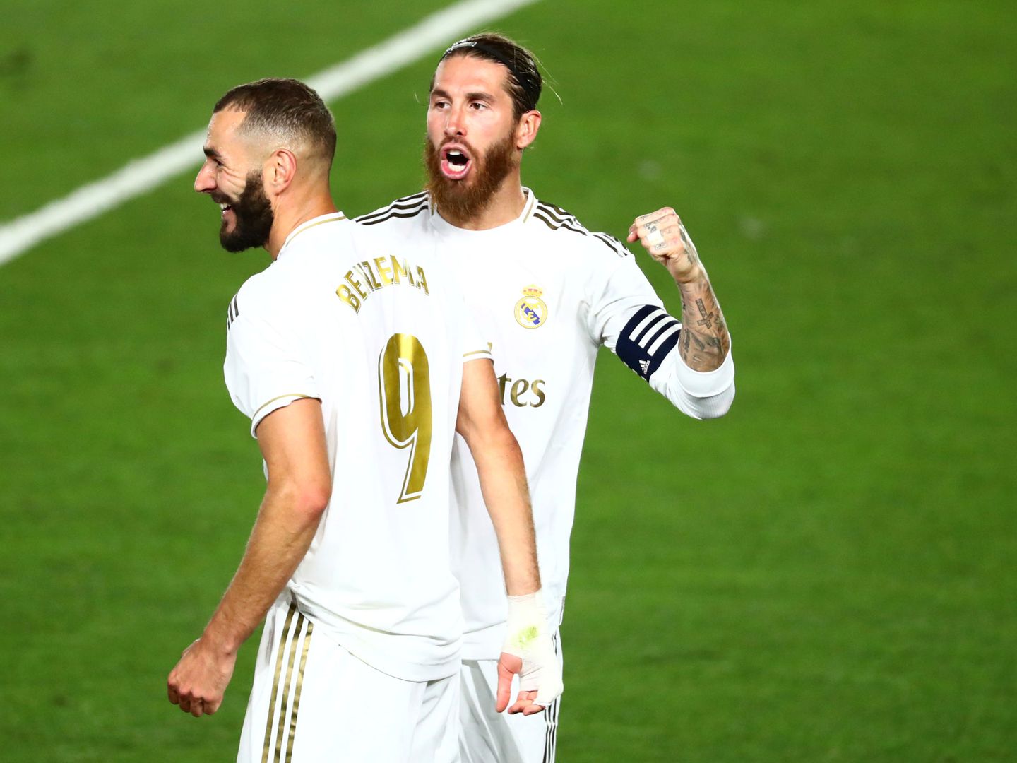 Benzema y Ramos, dos de los hombres clave para el Madrid esta temporada. (Reuters)