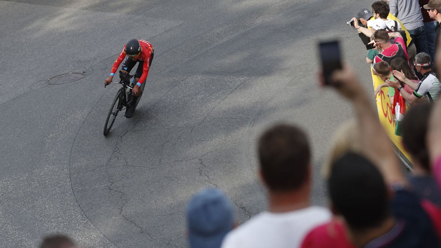 Mikel Landa finalizó tercero en el Giro de Italia. (EFE/Maurizio Brambatti)
