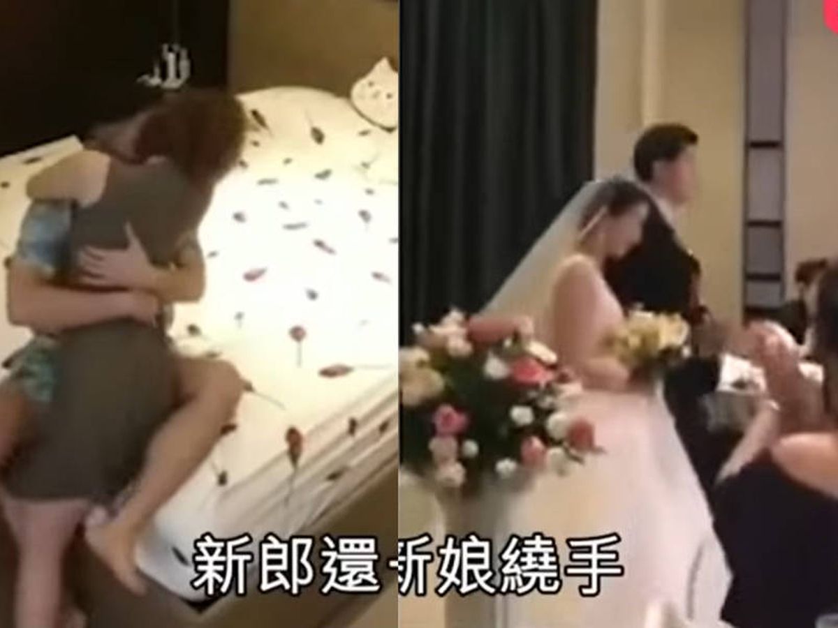 Foto: Anunciaron un vídeo con los mejores momentos de la pareja, proyectaron la infidelidad de la novia (Foto: YouTube)