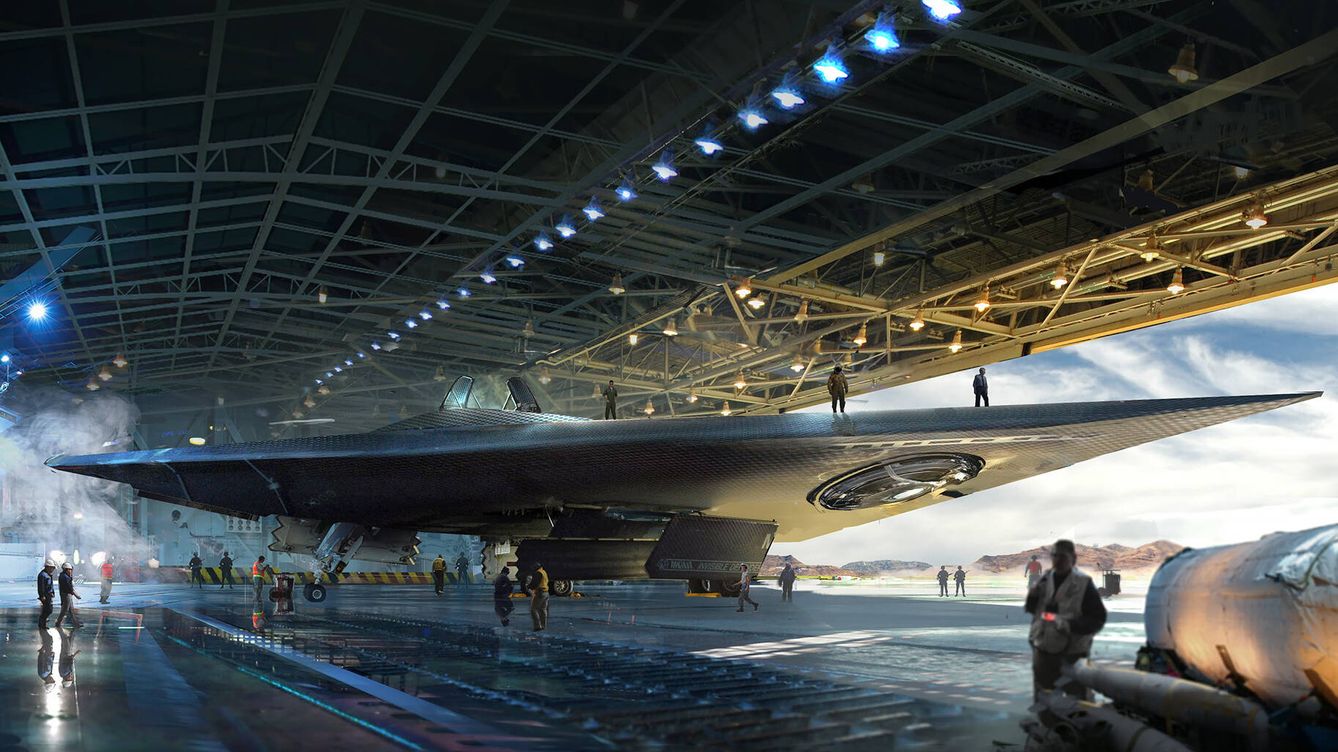Foto: Una visión ficticia de un hangar de Area 51