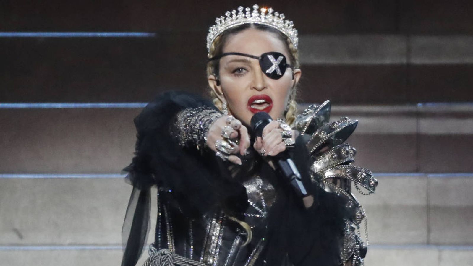 Foto: Madonna, durante su actuación en Eurovisión 2019.