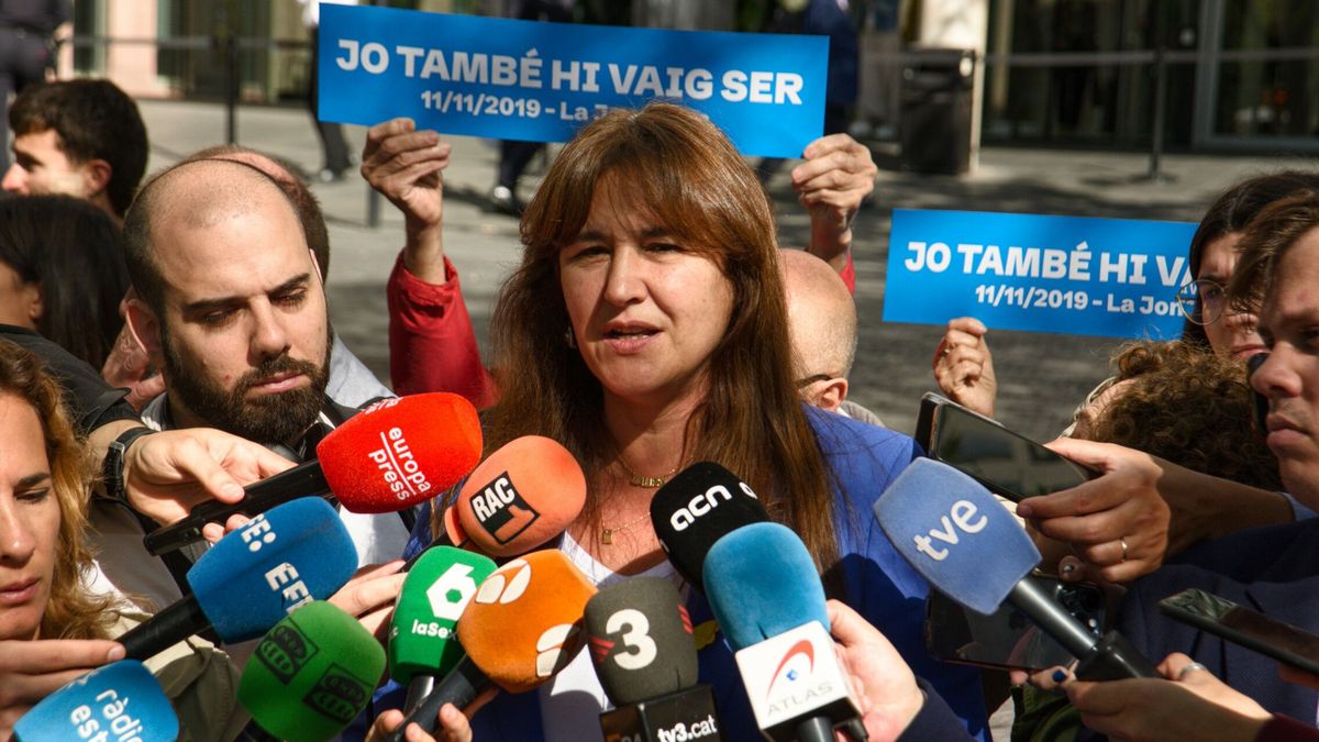 Laura Borràs, agredida durante un acto de la campaña de Junts para las europeas
