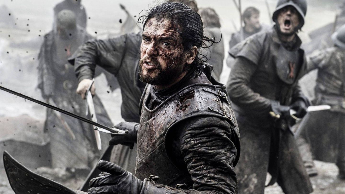 Jon Snow (Kit Harington) en plena batalla en 'Juego de Tronos'. (HBO)