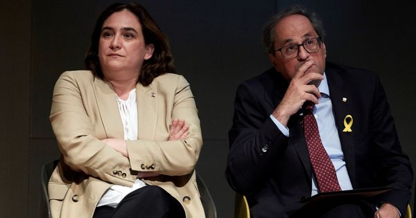 Foto: El presidente de la Generalitat, Quim Torra, y la alcaldesa de Barcelona, Ada Colau. (EFE)