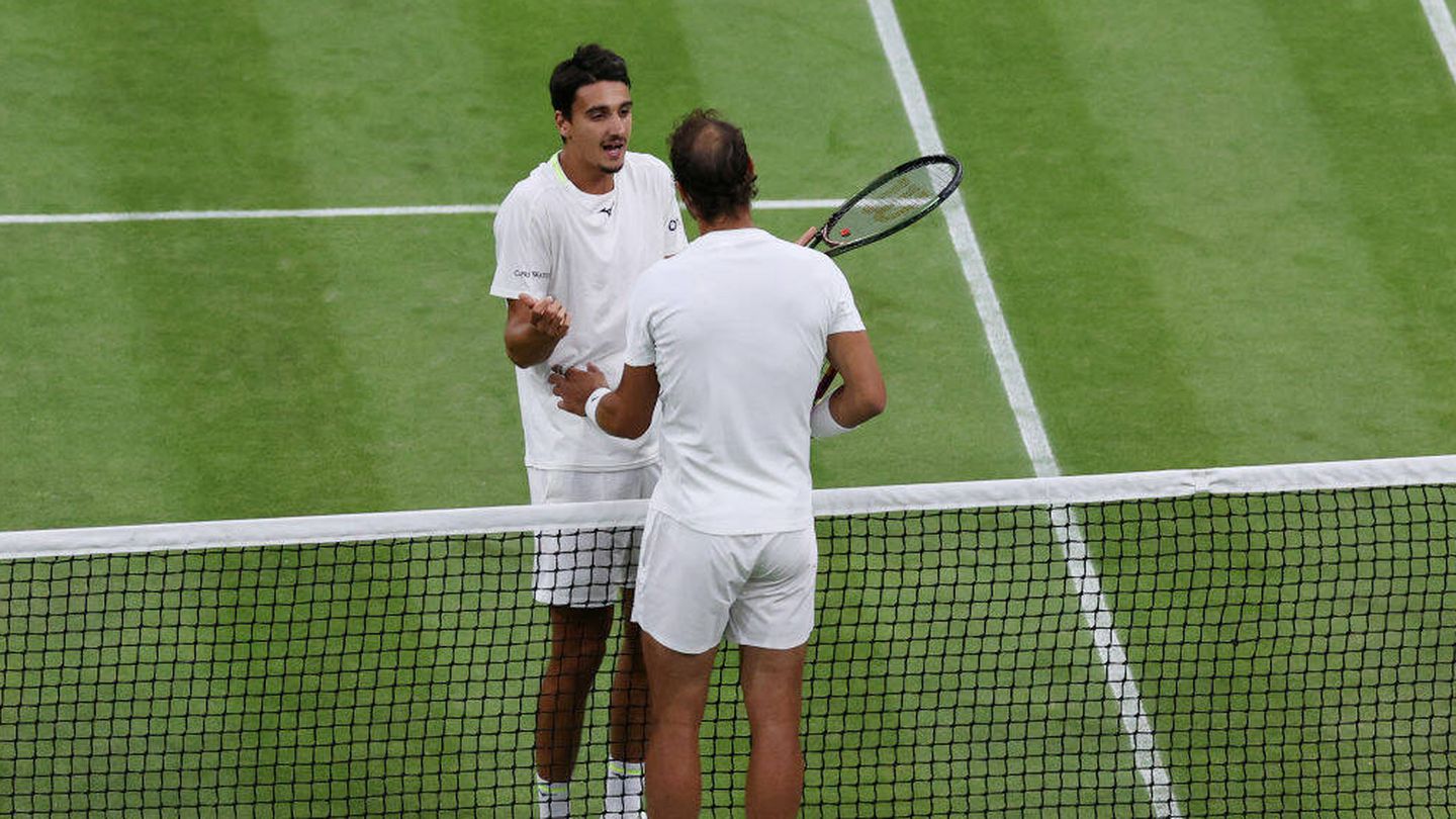 Nadal y el jugador italiano. (Getty/Justin Settterfield)