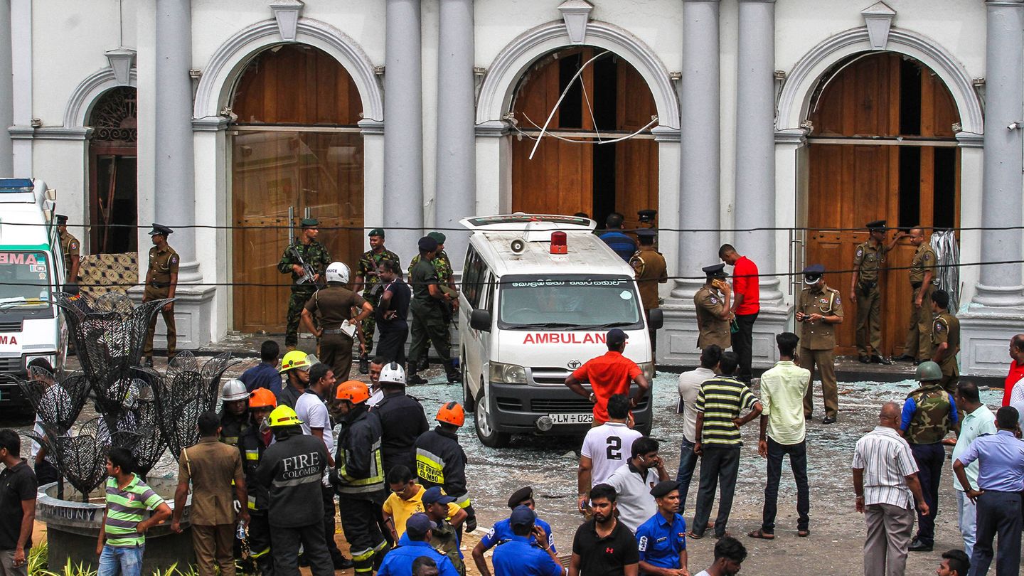 Una imagen de los atentados en Sri Lanka. (Getty)