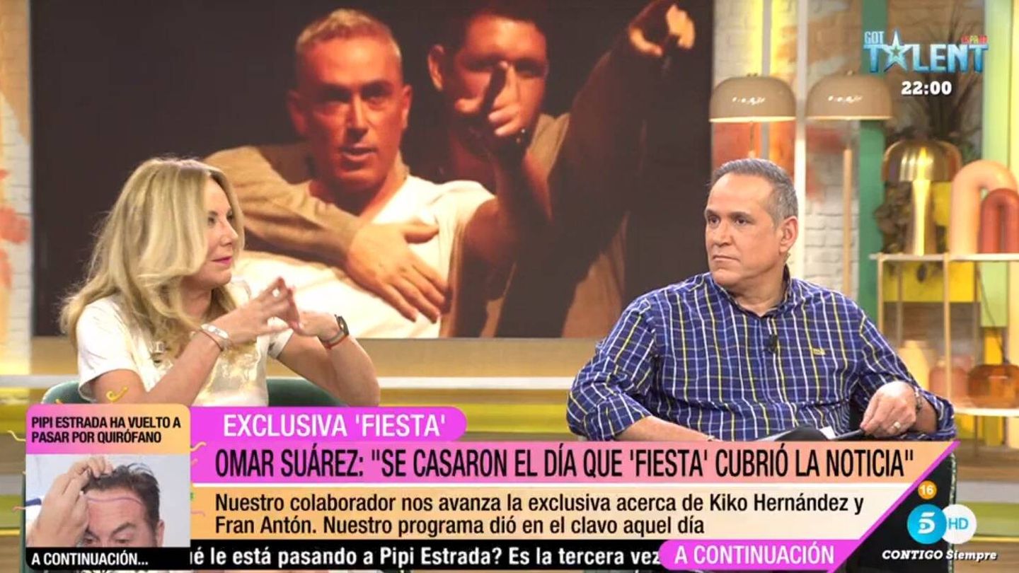 Belén Rodríguez y Aurelio Manzano en 'Fiesta'. (Mediaset España)