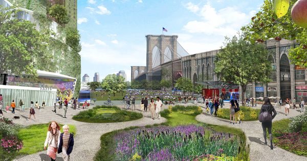 Foto: Aspecto de una recreación sobre el transporte urbano en la ciudad de Nueva York en el año 2030. (EFE)