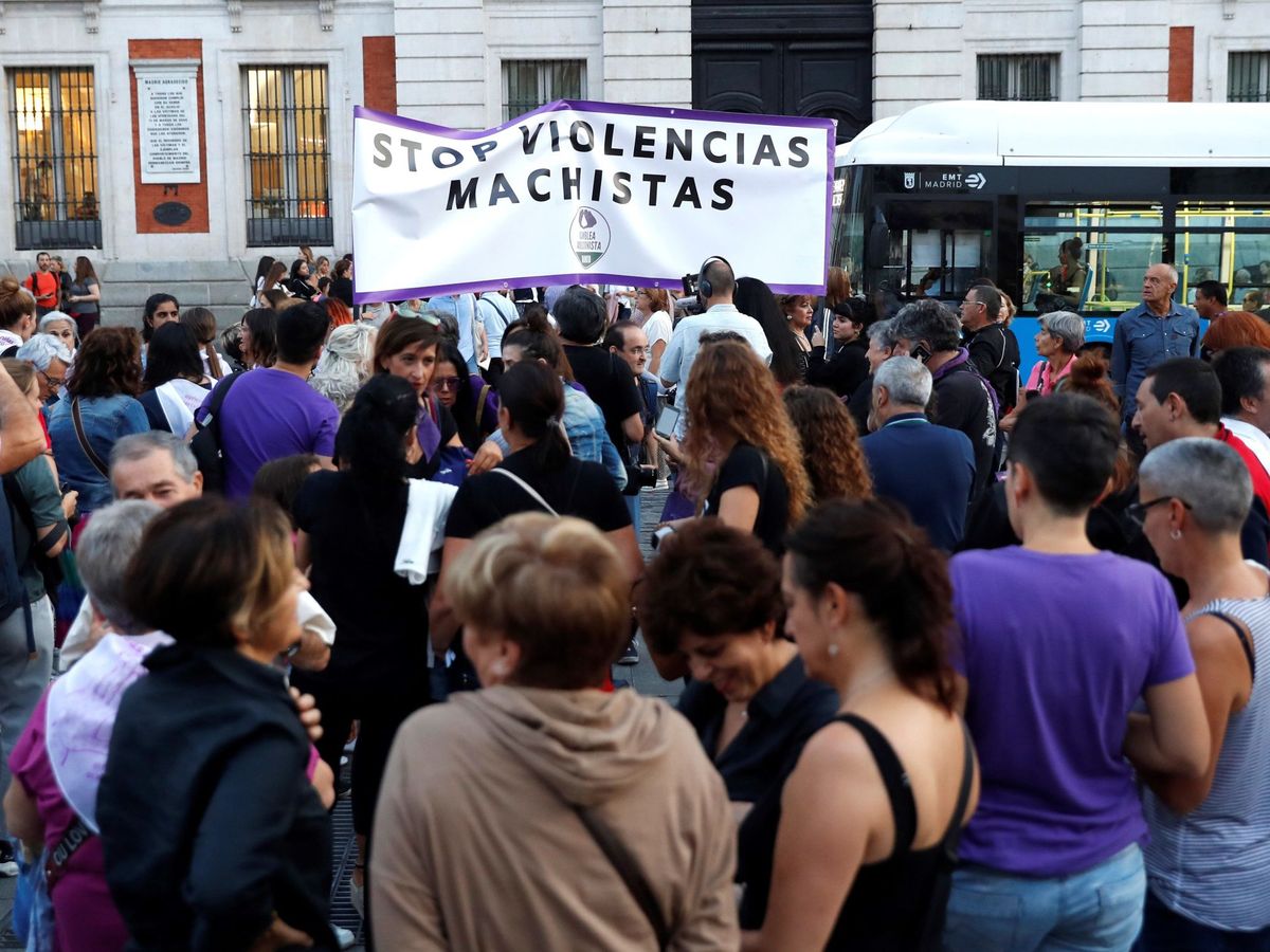 Foto: Concentración de 2019 contra las violencias machistas en la Puerta del Sol. (EFE)