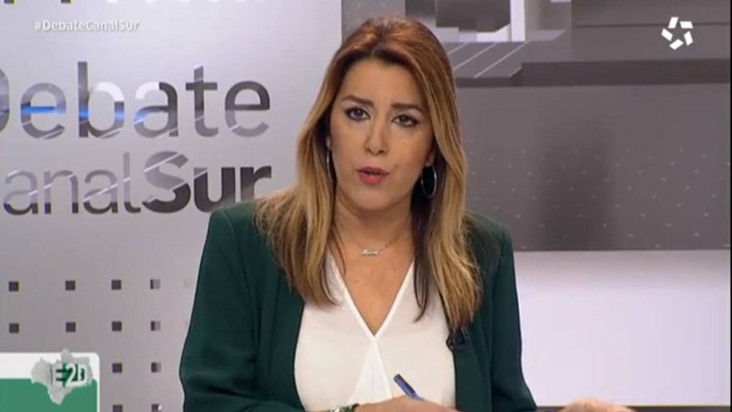 Susana Díaz, en un momento del debate.
