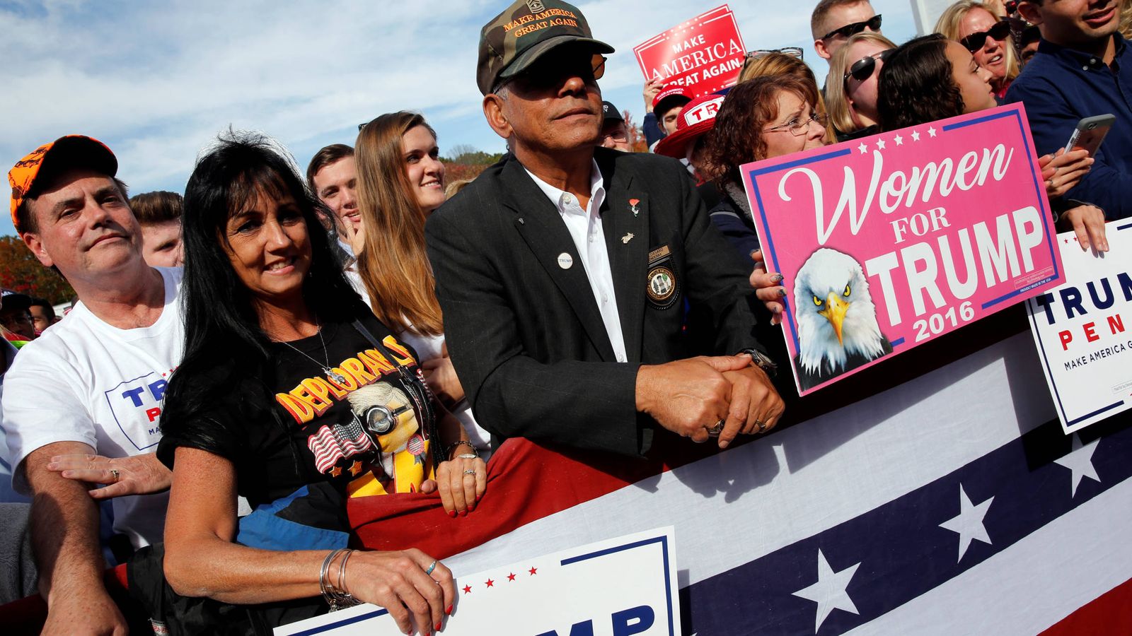 Foto: Simpatizantes del candidato republicano durante un mitin de Trump en Portsmouth, New Hampshire, el 15 de octubre de 2016 (Reuters).