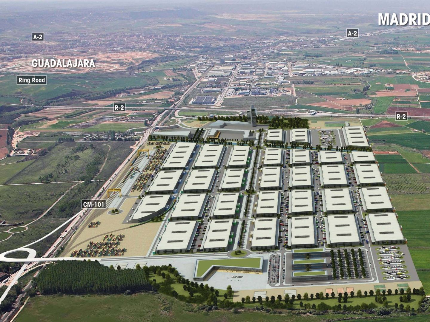 La Ciudad del Transporte ocupará 200 hectáreas entre Guadalajara y Marchamalo.
