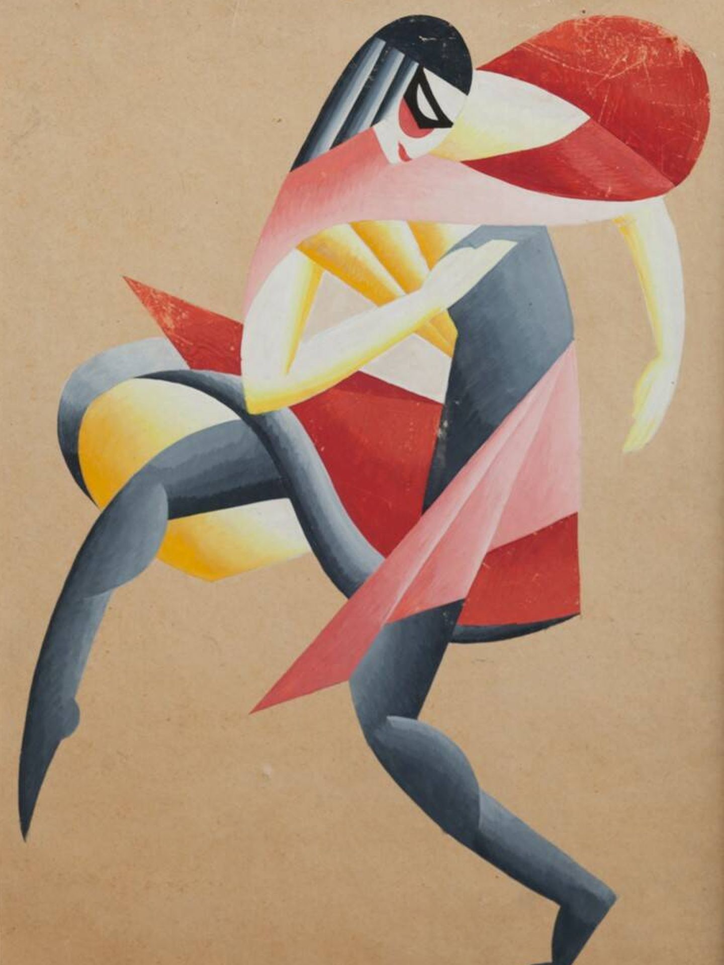 Vadym Meller, boceto para la coreografía 'Máscaras'. © Museo Nacional Thyssen-Bornemisza