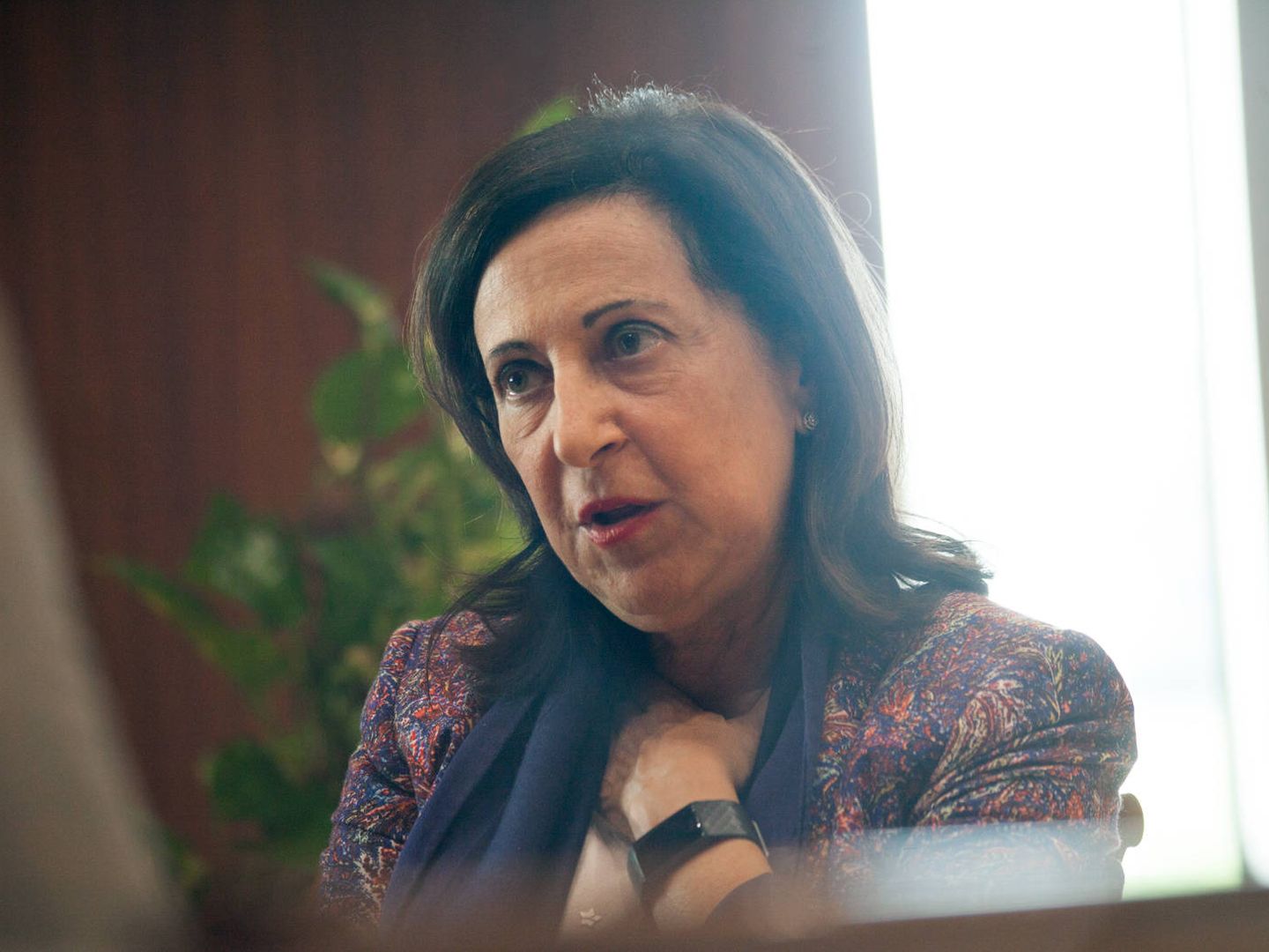 La ministra de Defensa en funciones, Margarita Robles. (E. Villarino)